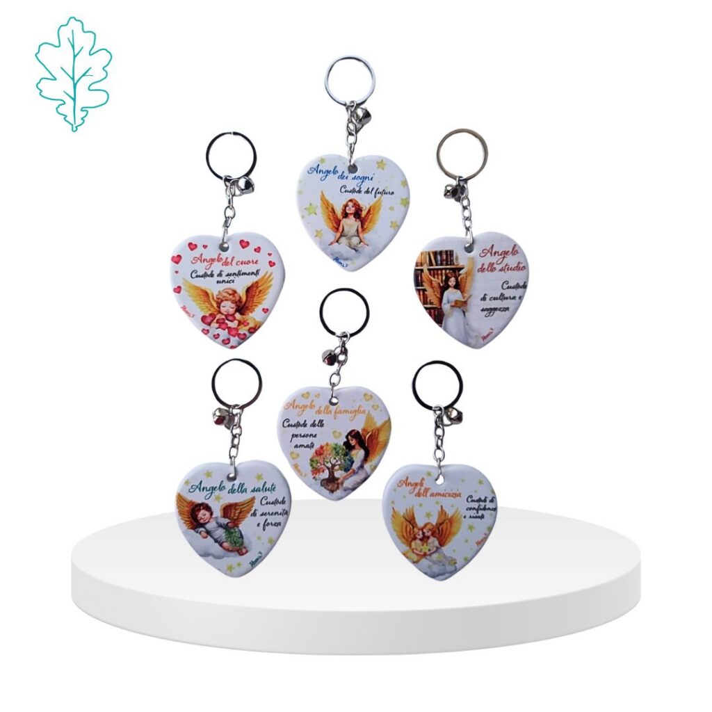 Portachiavi Angelo del cuore